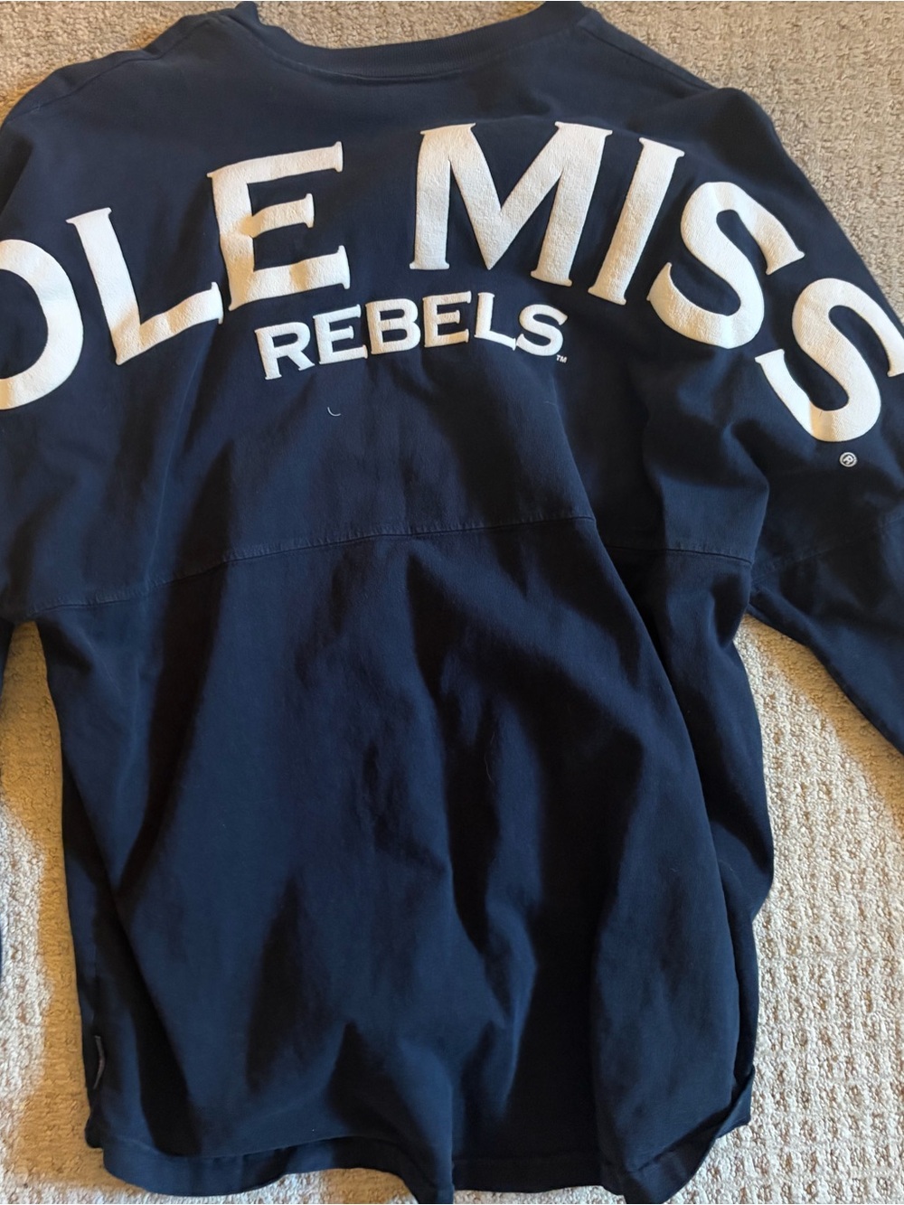 Ole miss  Navy Crewneck spirit jersey size L